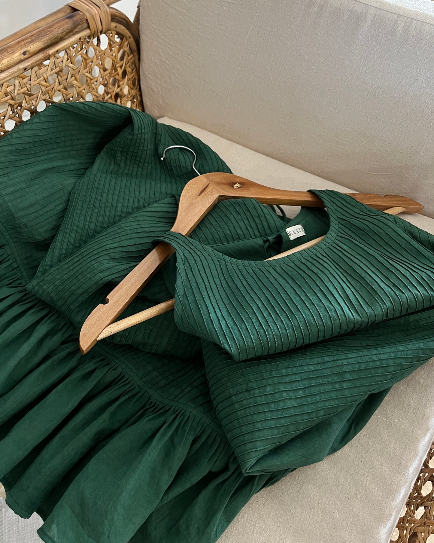 Pin-tucked Dress